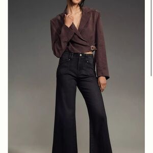 PAIGE ANESSA HIGH RISE CROP WIDE-LEG JEANS